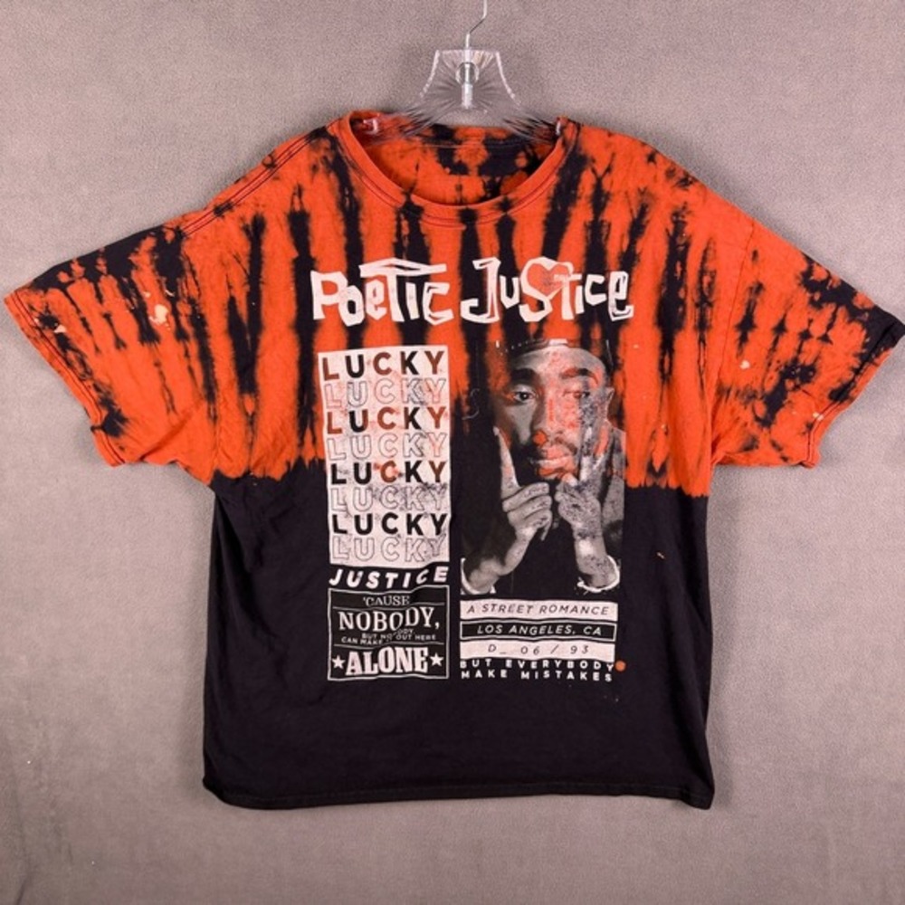 Chemistry Poetic Justice Tupac‎ T-Shirt Shirt 2XL Tye Dye Graphic Bleach Stains
